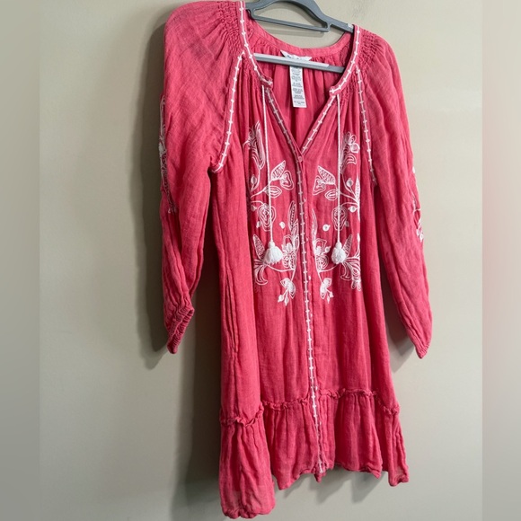 Tommy Bahama Linen Gauze Tunic Swim Cover-up Dress - Picture 4 of 14